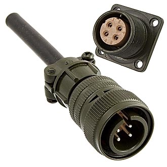 XM16-4pin cable plug + block socket