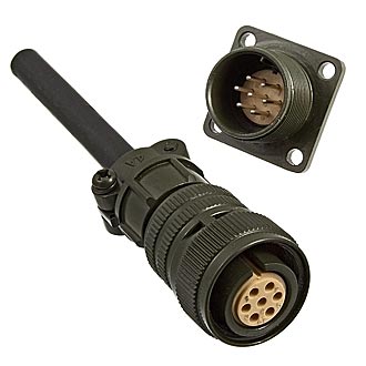 XM16-7pin cable socket + block plug