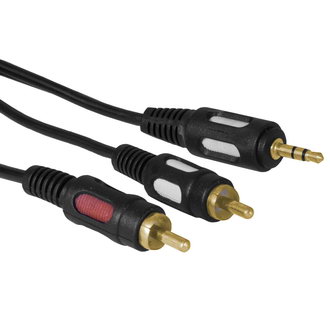 Stereo 3,5 mm-2 RCA G 5m