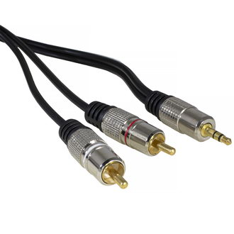 Stereo 3,5 mm-2 RCA GM 3m