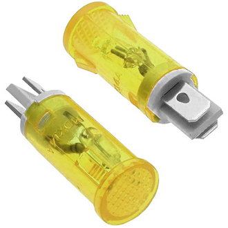 Лампочки неоновые в корпусе MDX-14 yellow 220V RUICHI