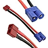 Deans f to EC3 M adapter 14AWG 10CM